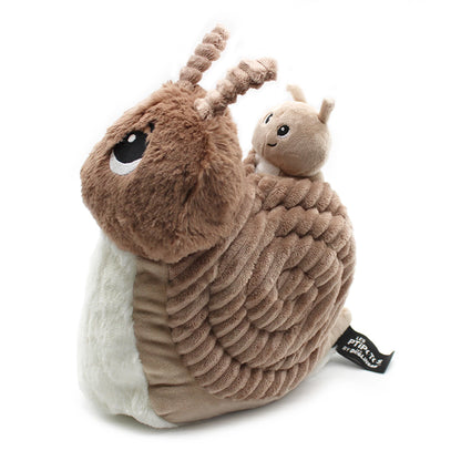 SPEEDOU L'ESCARGOT MAMAN ET BÉBÉ MARRON