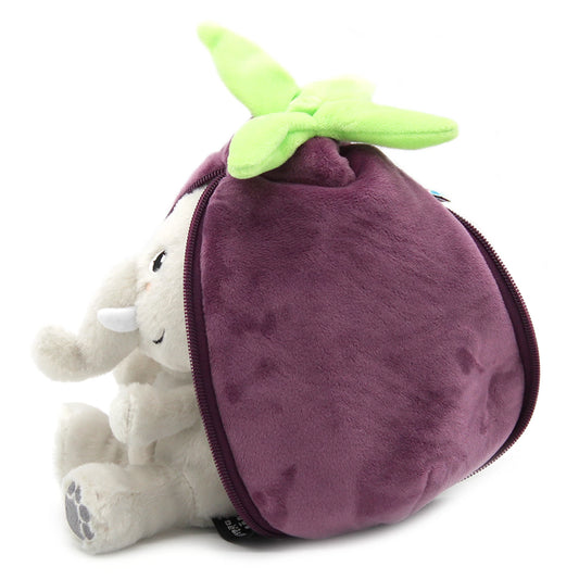 FLIPETZ PEAU. ÉLÉPHANT DE VELOURS ET AUBERGINES