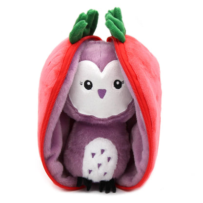 FLIPETZ PEL. HIBOU VIOLET ET FRAISE