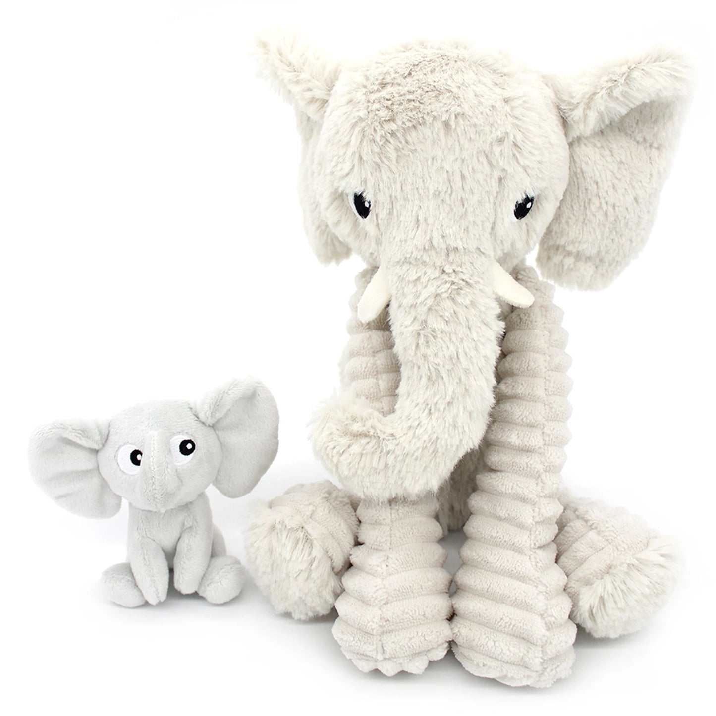 DIMOITOU L'ÉLÉPHANT MAMAN ET BÉBÉ GRIS CLAIR
