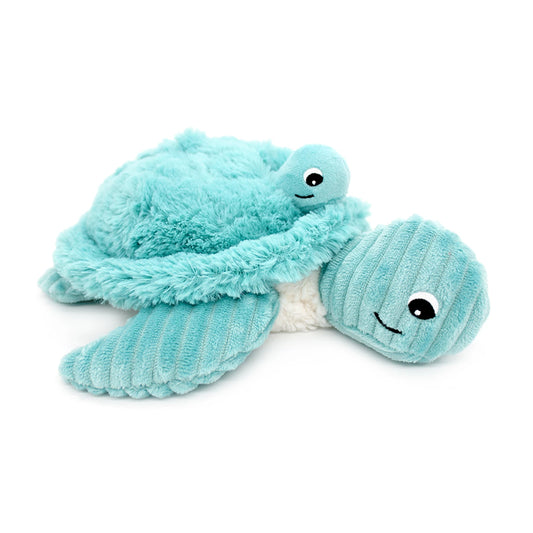 SAUVENOU LA TORTUE MAMAN ET BÉBÉ BLEU AQUA