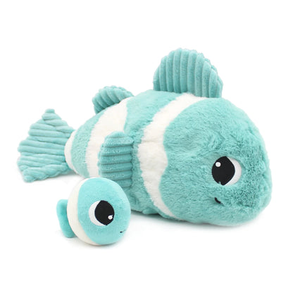 BIGOU POISSON CLOWN MAMAN ET BÉBÉ BLEU AQUA