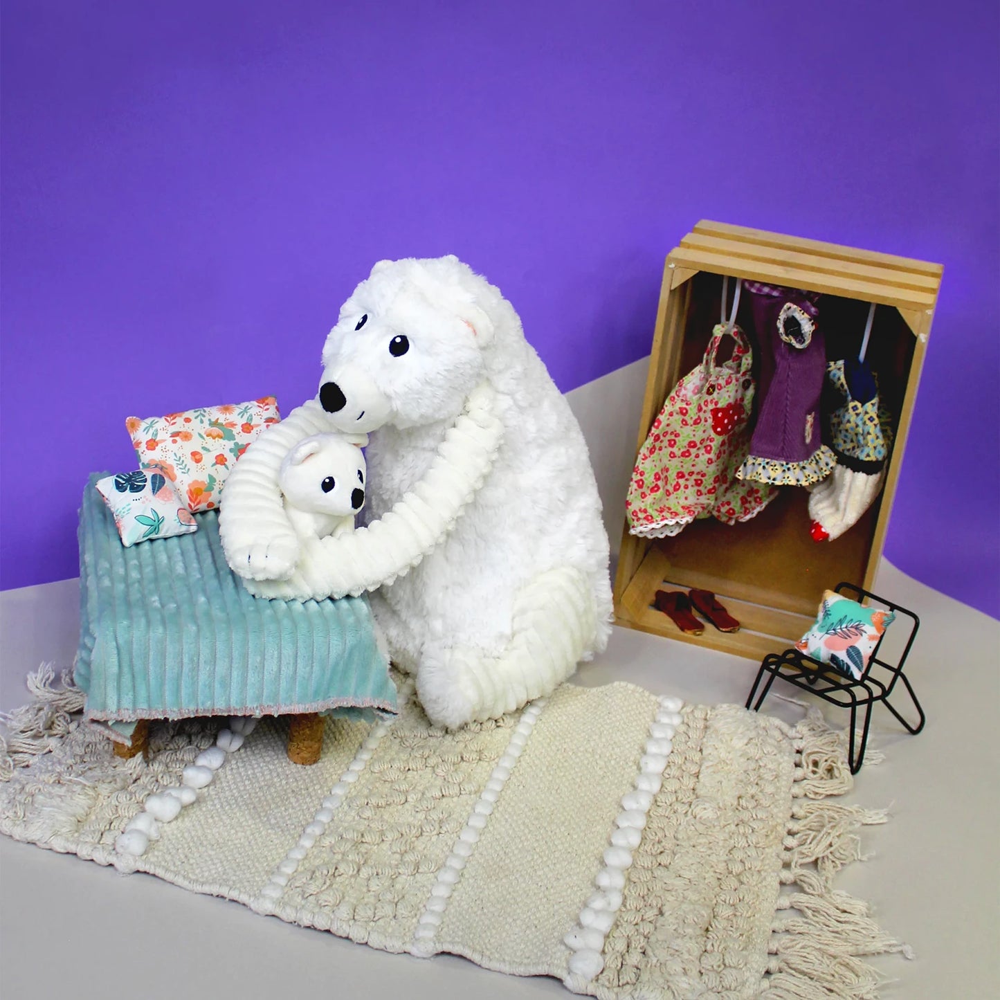 GROBIDOU OURS POLAIRE MAMAN ET BÉBÉ