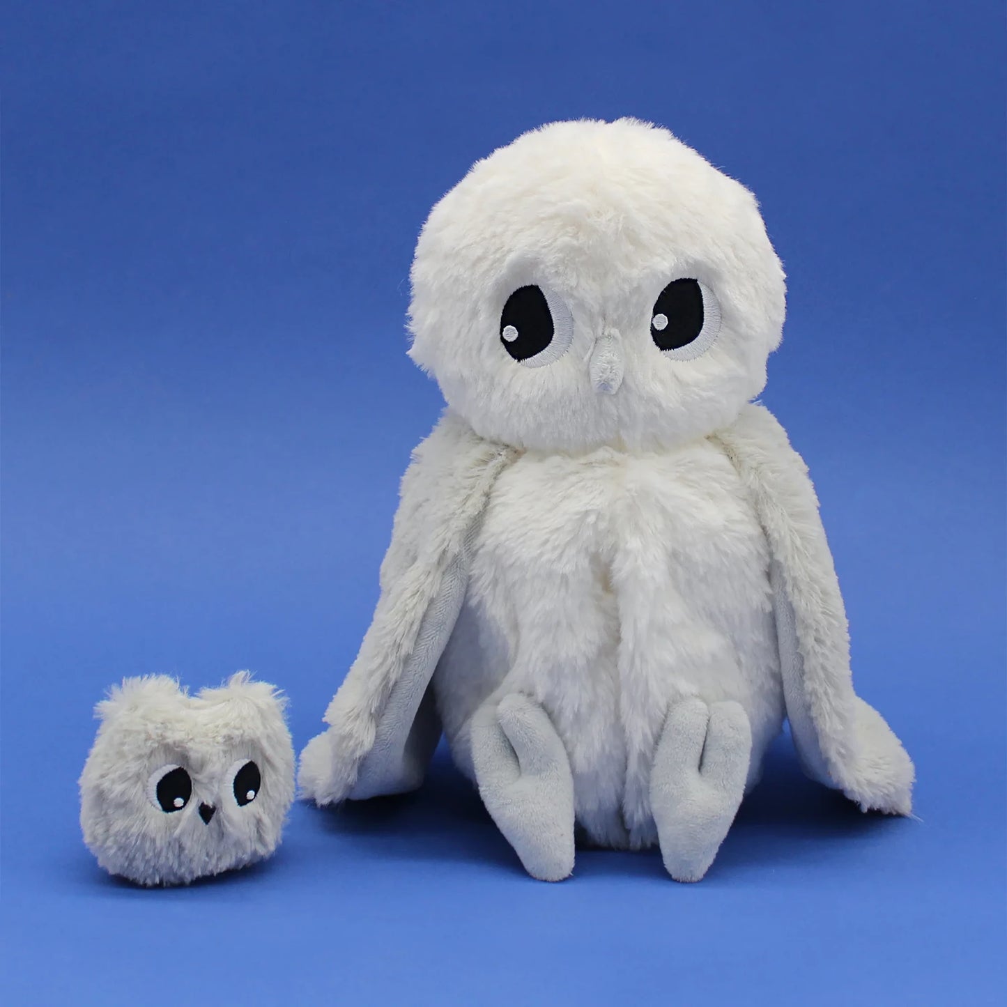 HIBOU MAMAN ET BÉBÉ BLANC