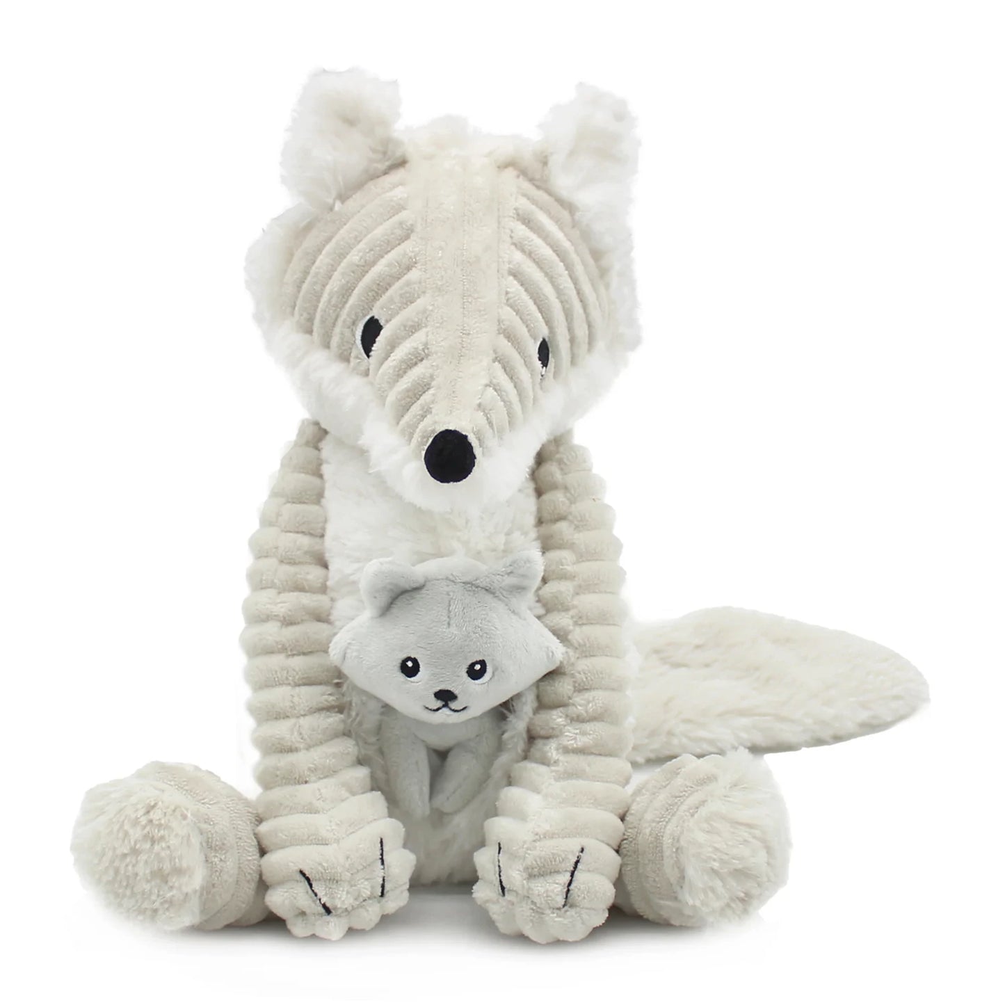 FRIMOU LE RENARD DES NAVI MAMAN ET BÉBÉ BLANC