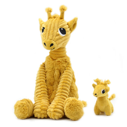 PTIPOTOS - LONCOU LA GIRAFE MAMAN ET BÉBÉ MOUTARDE - F/D/I/ML/F/D/I/ML