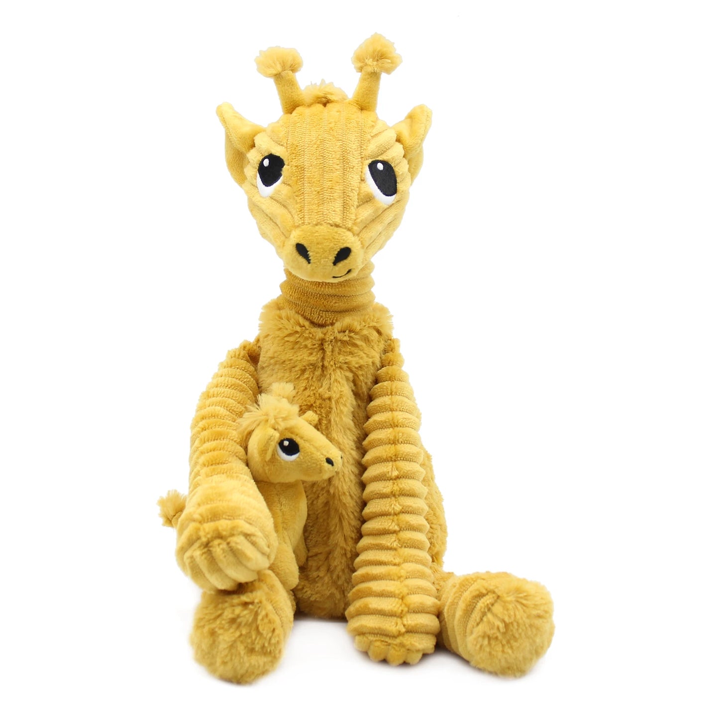 PTIPOTOS - LONCOU LA GIRAFE MAMAN ET BÉBÉ MOUTARDE - F/D/I/ML/F/D/I/ML