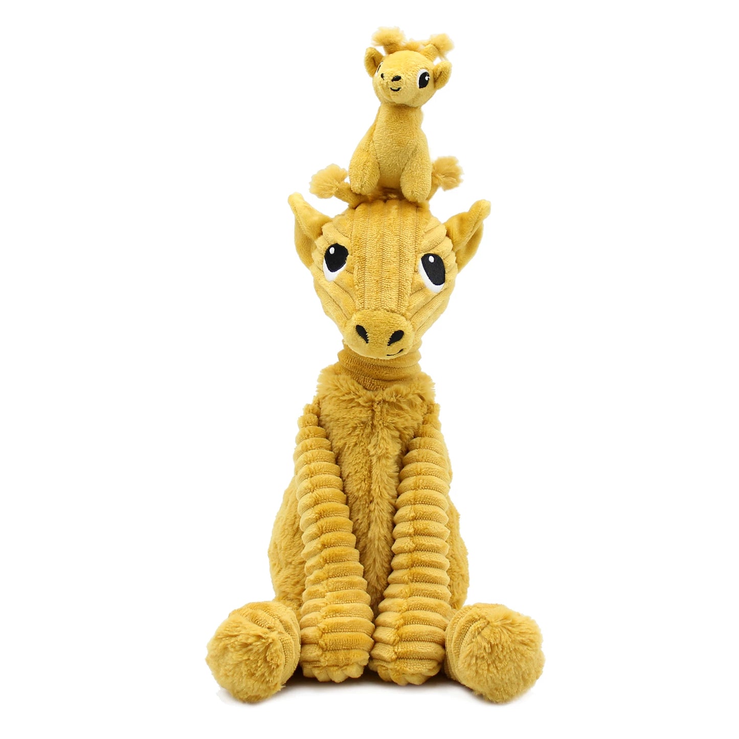 PTIPOTOS - LONCOU LA GIRAFE MAMAN ET BÉBÉ MOUTARDE - F/D/I/ML/F/D/I/ML