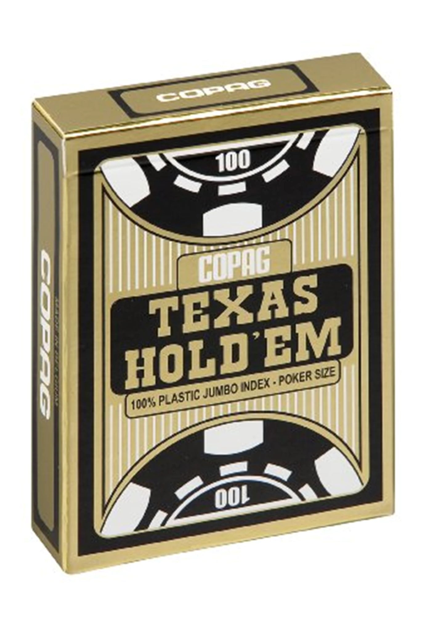 COPAG GOLD POKER PLASTIC JUMBO 2 INDEX SCHWARZ UND ROT PRÄSENTATIONSDISPLAY