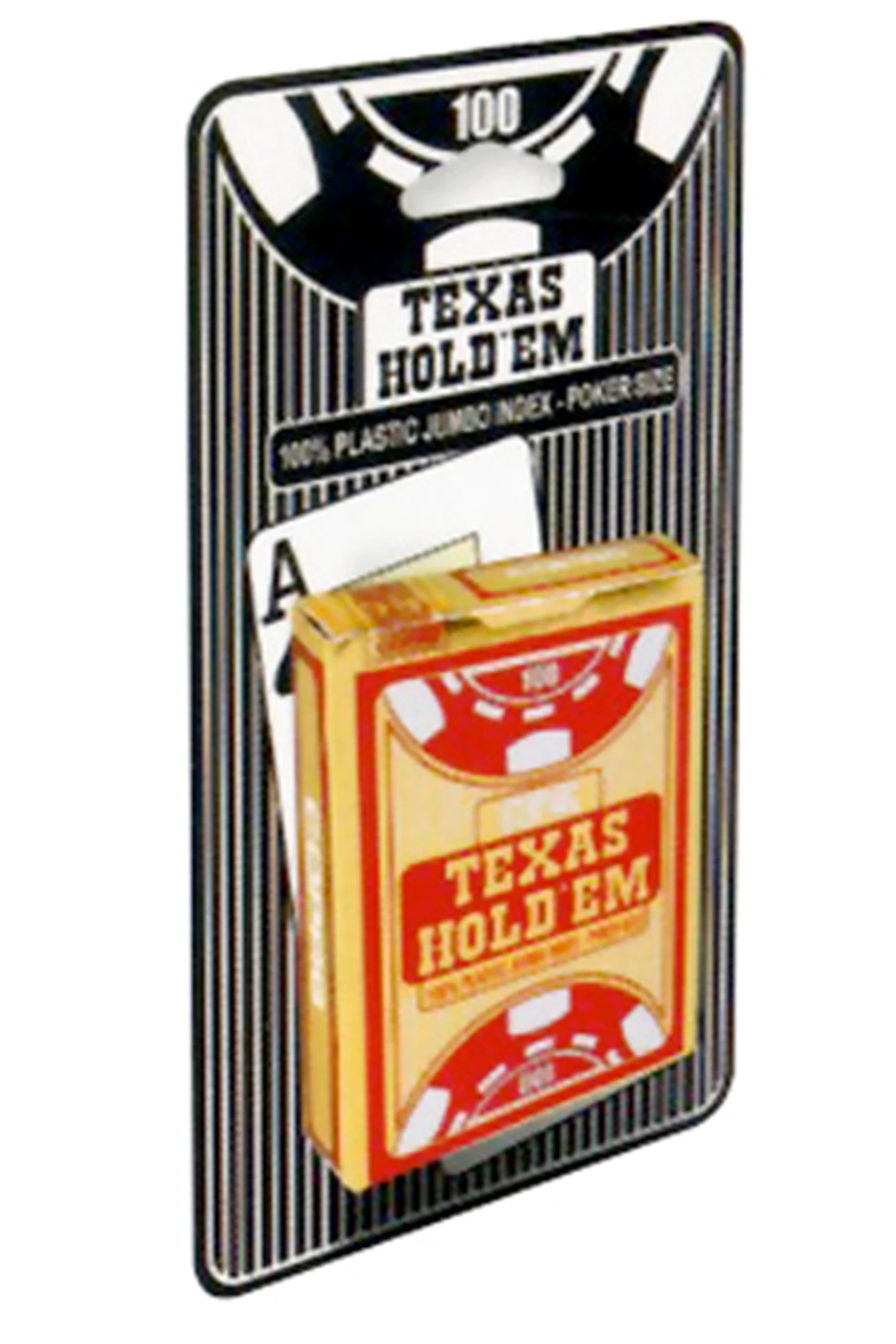COPAG GOLD POKER PLASTIC JUMBO 2 INDEX NERO E ROSSO BLISTER