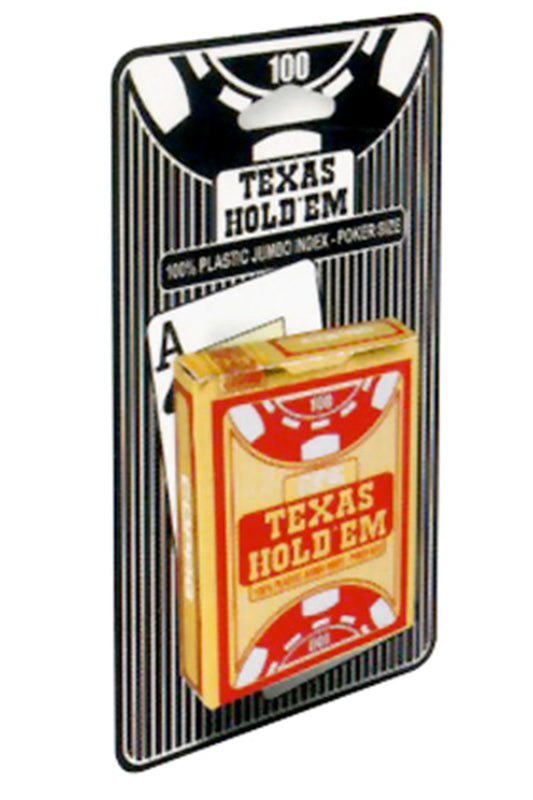 COPAG GOLD POKER PLASTIC JUMBO 2 INDEX SCHWARZ UND ROT BLISTER