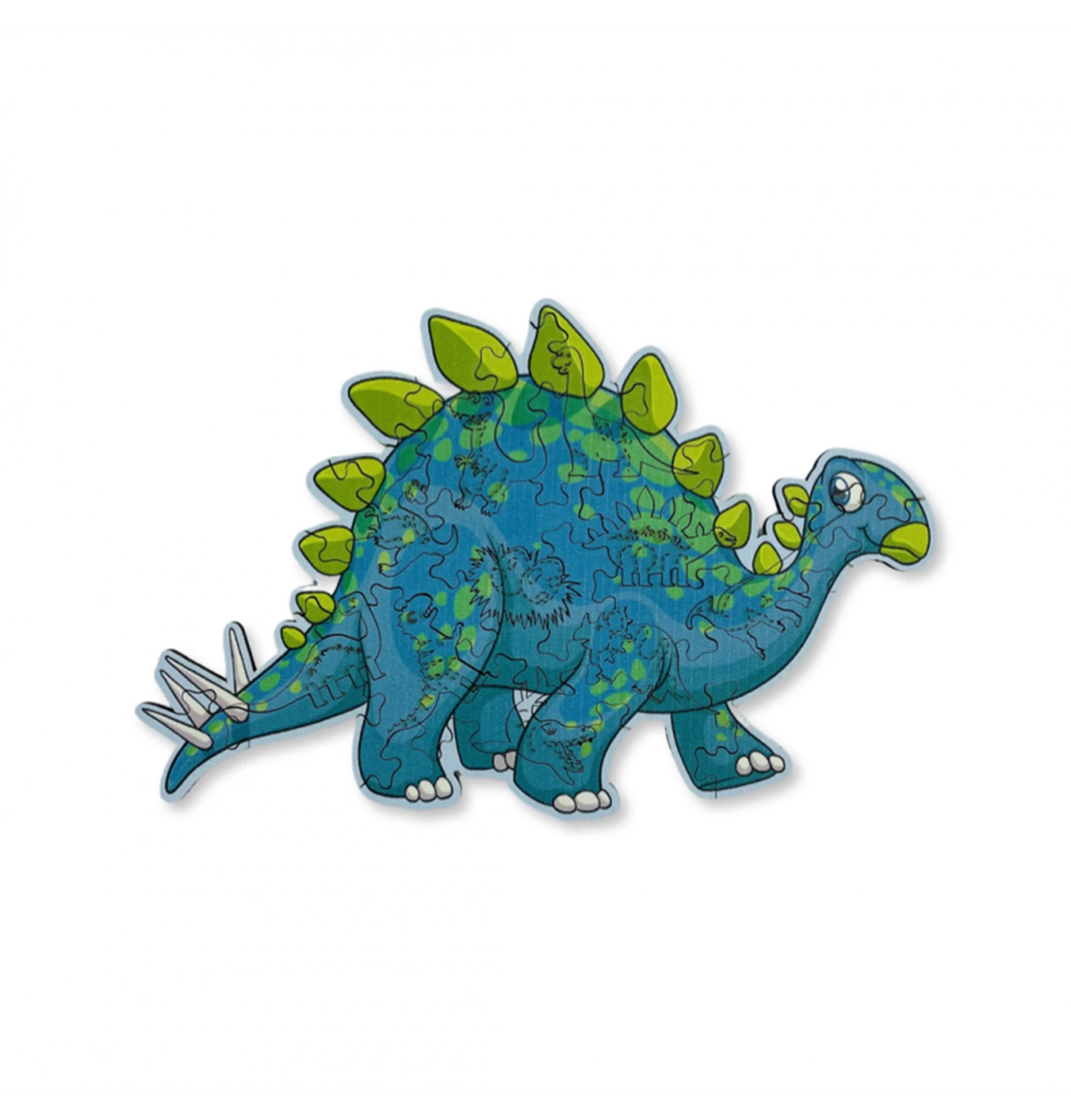 PZ BOIS ENFANT - LE STÉGOSAURE BLEU 35PC