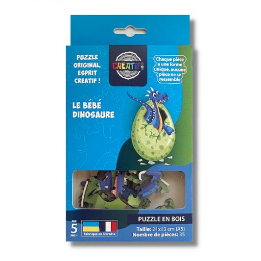 PZ BOIS ENFANT - BÉBÉ DINOSAURE 35PZ