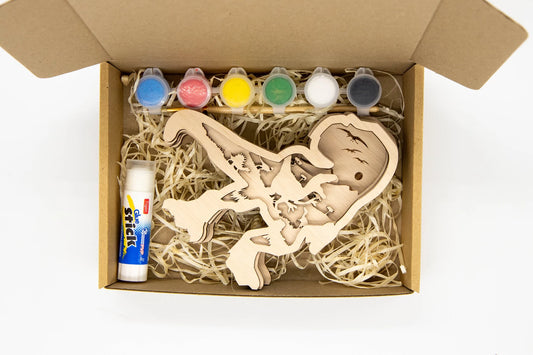 KIT EN BOIS 3D À PEINDRE T-REX