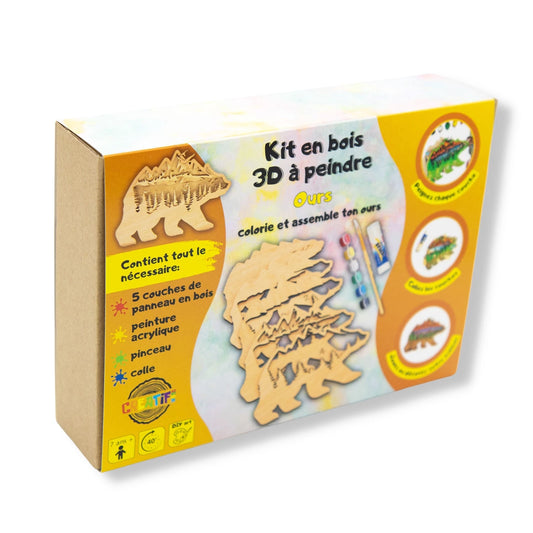 KIT D'ARTISANAT EN BOIS 3D