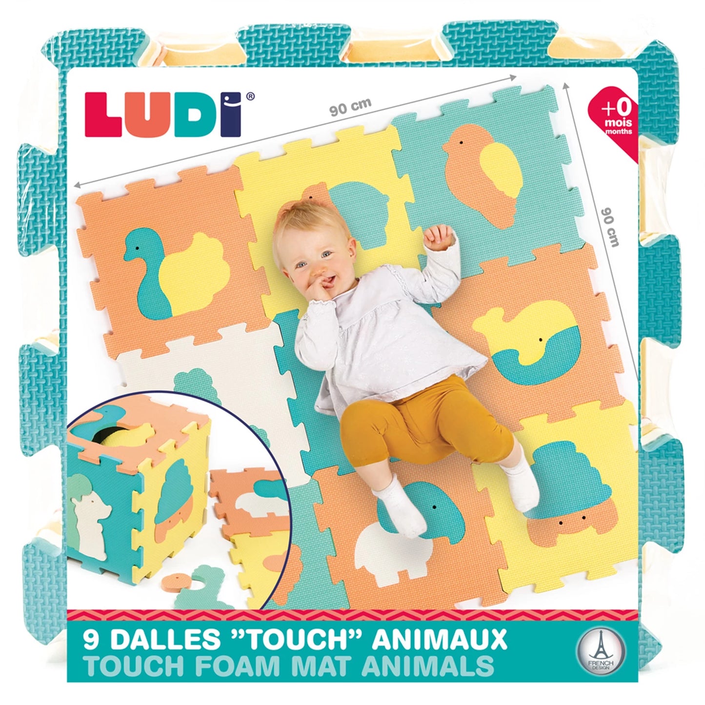 LUDI - SCHAUMSTOFFMATTE TIERE TOUCH PASTEL - F/D/D/I