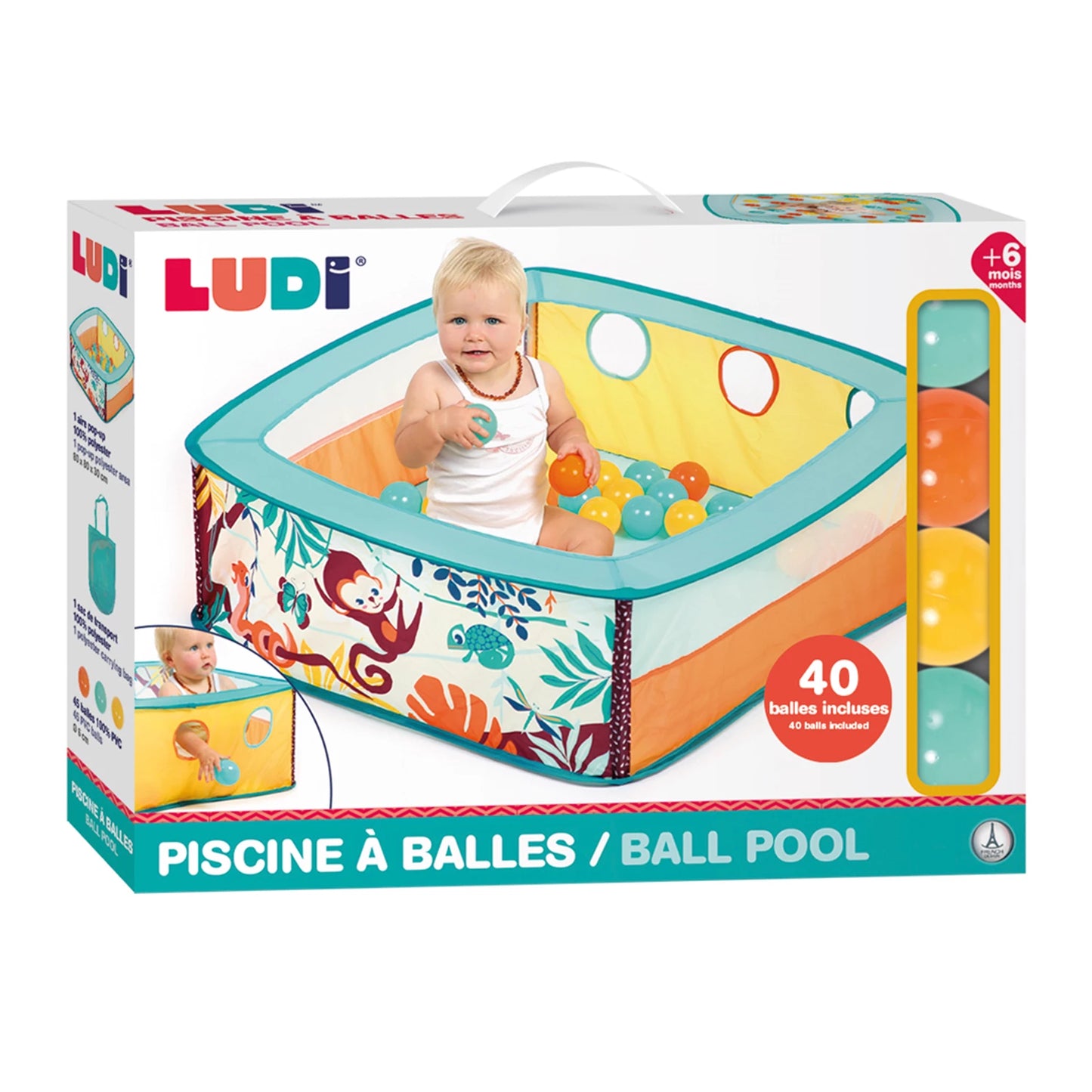 LUDI - PISCINE À BALLES CARRÉE JUNGLE - F/D/D/I