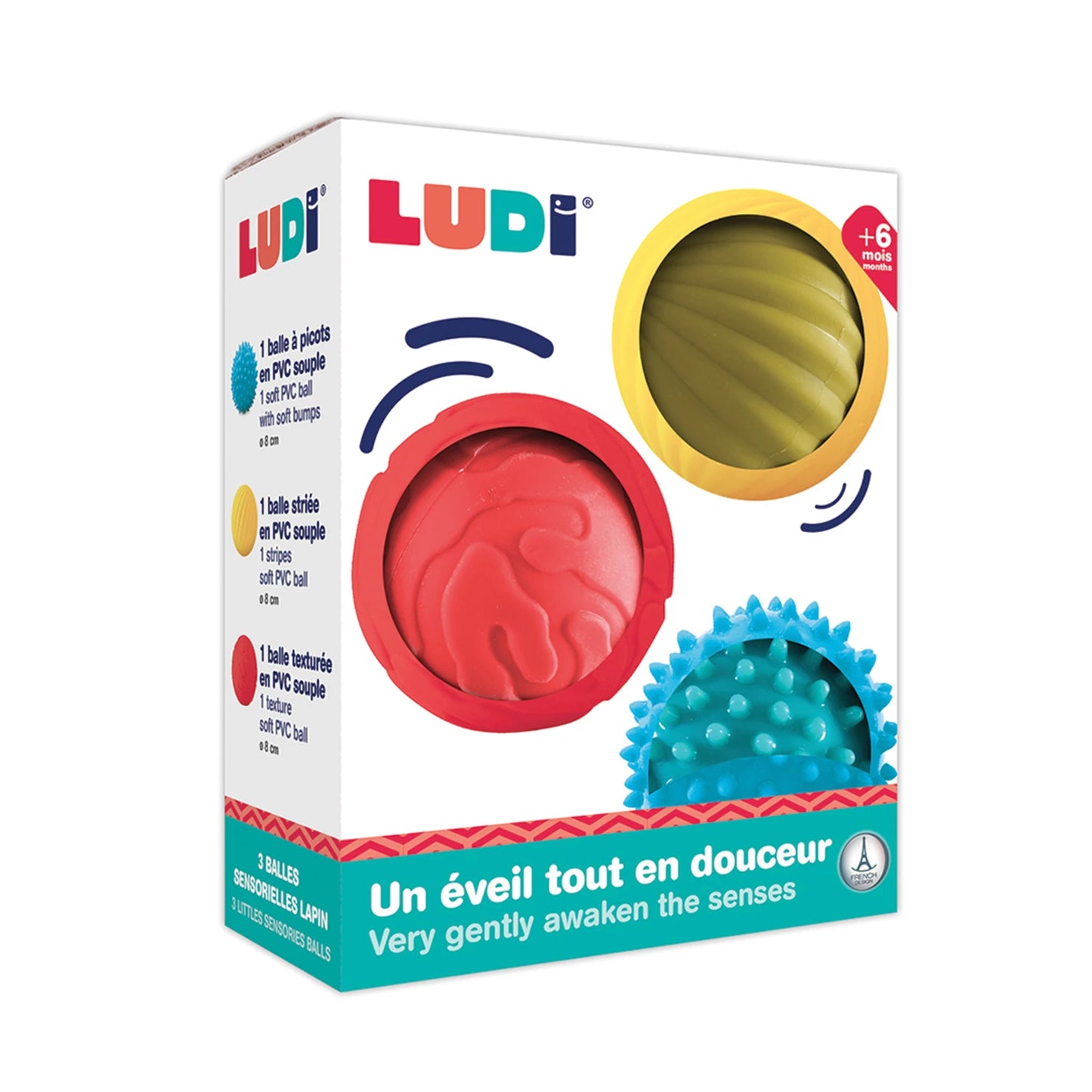 LUDI - 3 SENSORISCHE BÄLLE - F/D/D/I