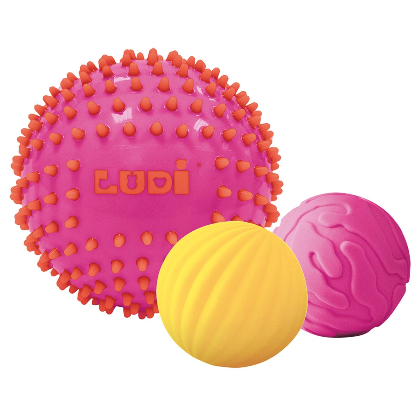 LUDI - 3 BALLES SENSORIELLES ROSES - F/D/D/I
