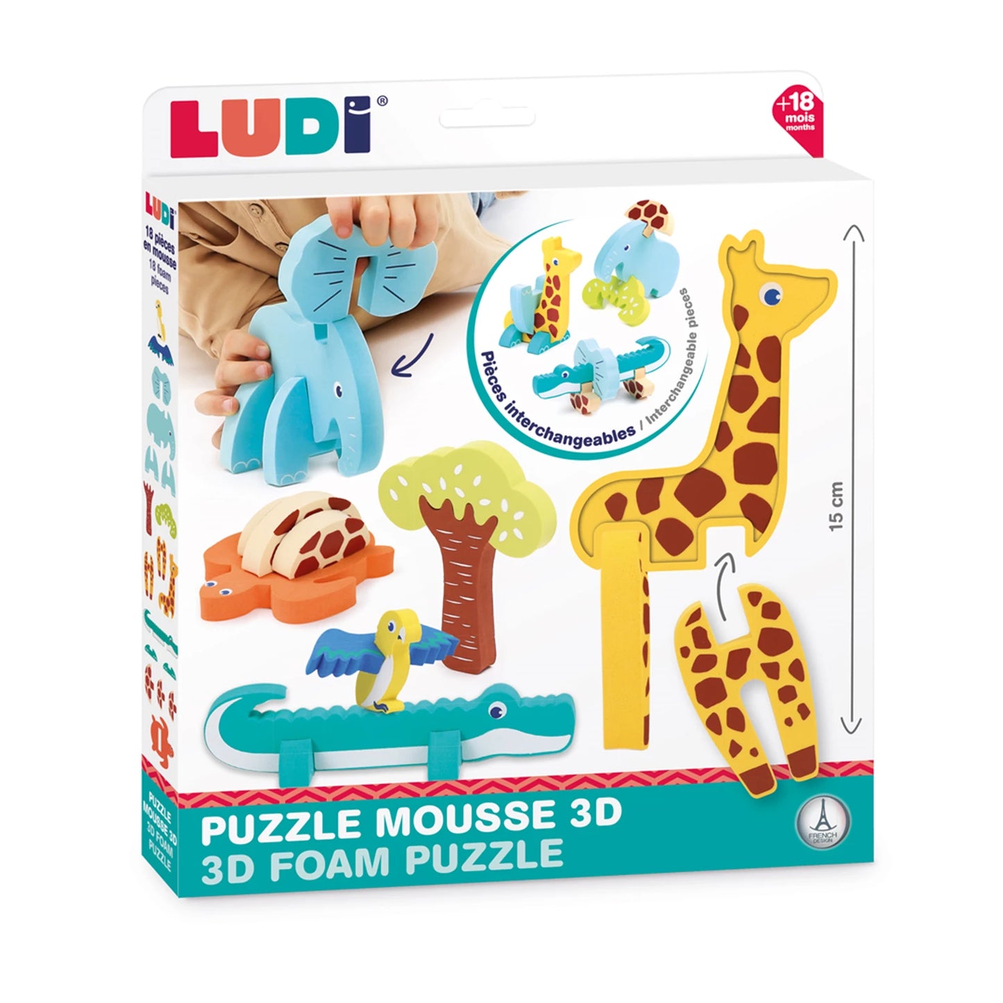 LUDI - 3D-PUZZLE IN MOUSSE-FORM - F/D/D/I