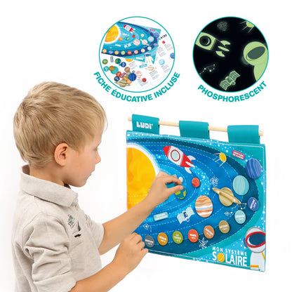 LUDI - MON SYSTÈME SOLAIRE PHOSPHORESCENT EN TISSU (FR) - F