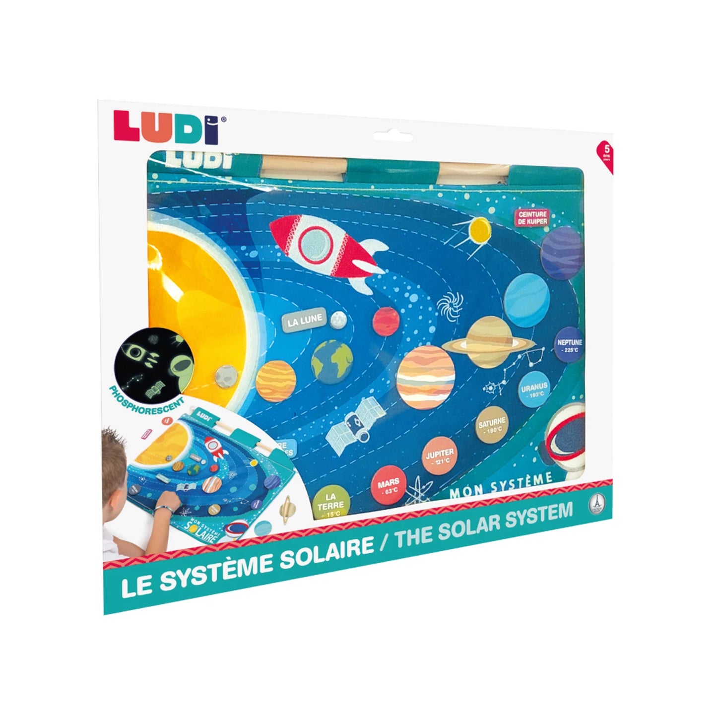LUDI - MON SYSTÈME SOLAIRE PHOSPHORESCENT EN TISSU (FR) - F