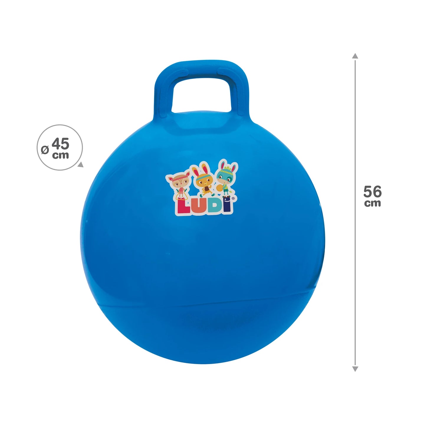 LUDI - BALLON SAUTEUR BLEAH 45CM - F/D/D/I