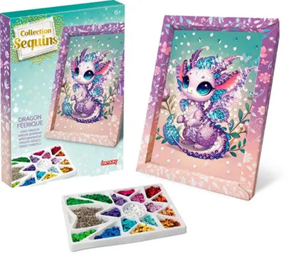 LANSAY - SEQUIN ART PM FEENHAFT DRACHE (FR-EN-NL-DE-ES-IT) - F/D/I