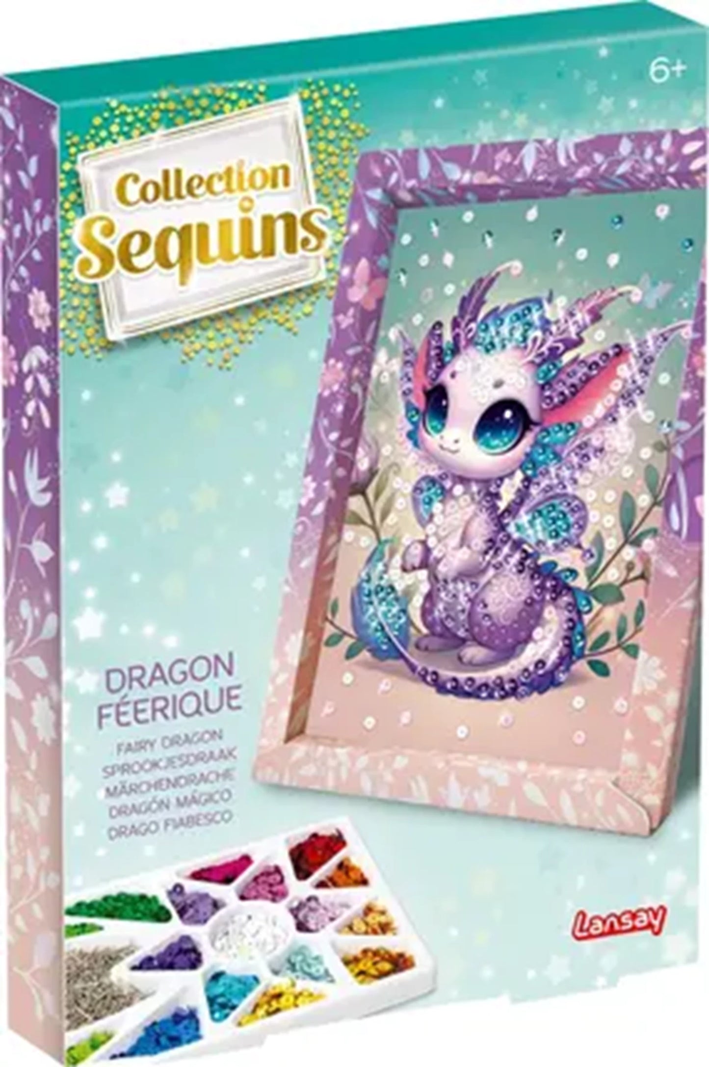 LANSAY - SEQUIN ART PM FEENHAFT DRACHE (FR-EN-NL-DE-ES-IT) - F/D/I