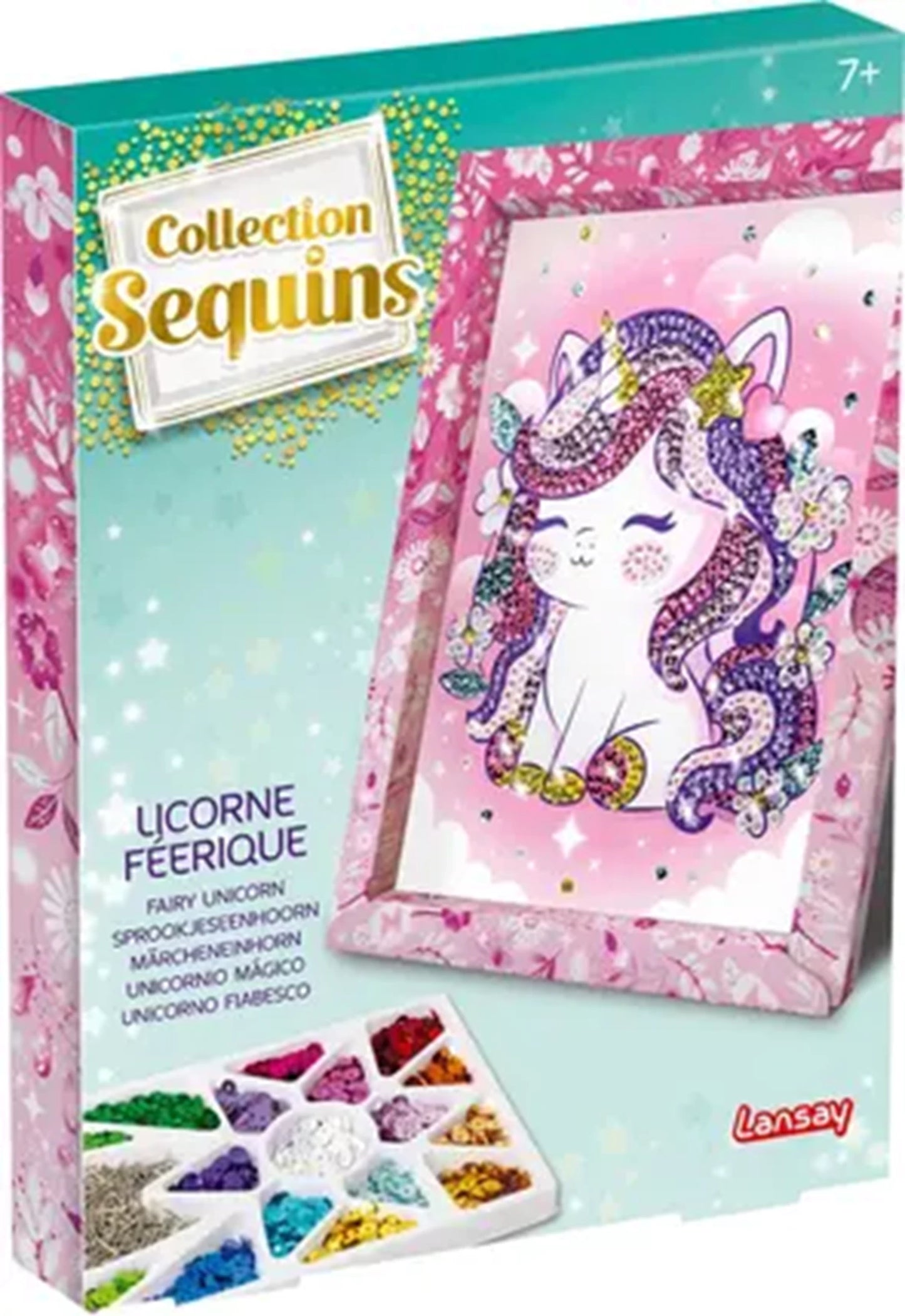 LANSAY - SEQUIN ART MM FEENFEENHORN (FR-EN-NL-DE-ES-IT) - F/D/I