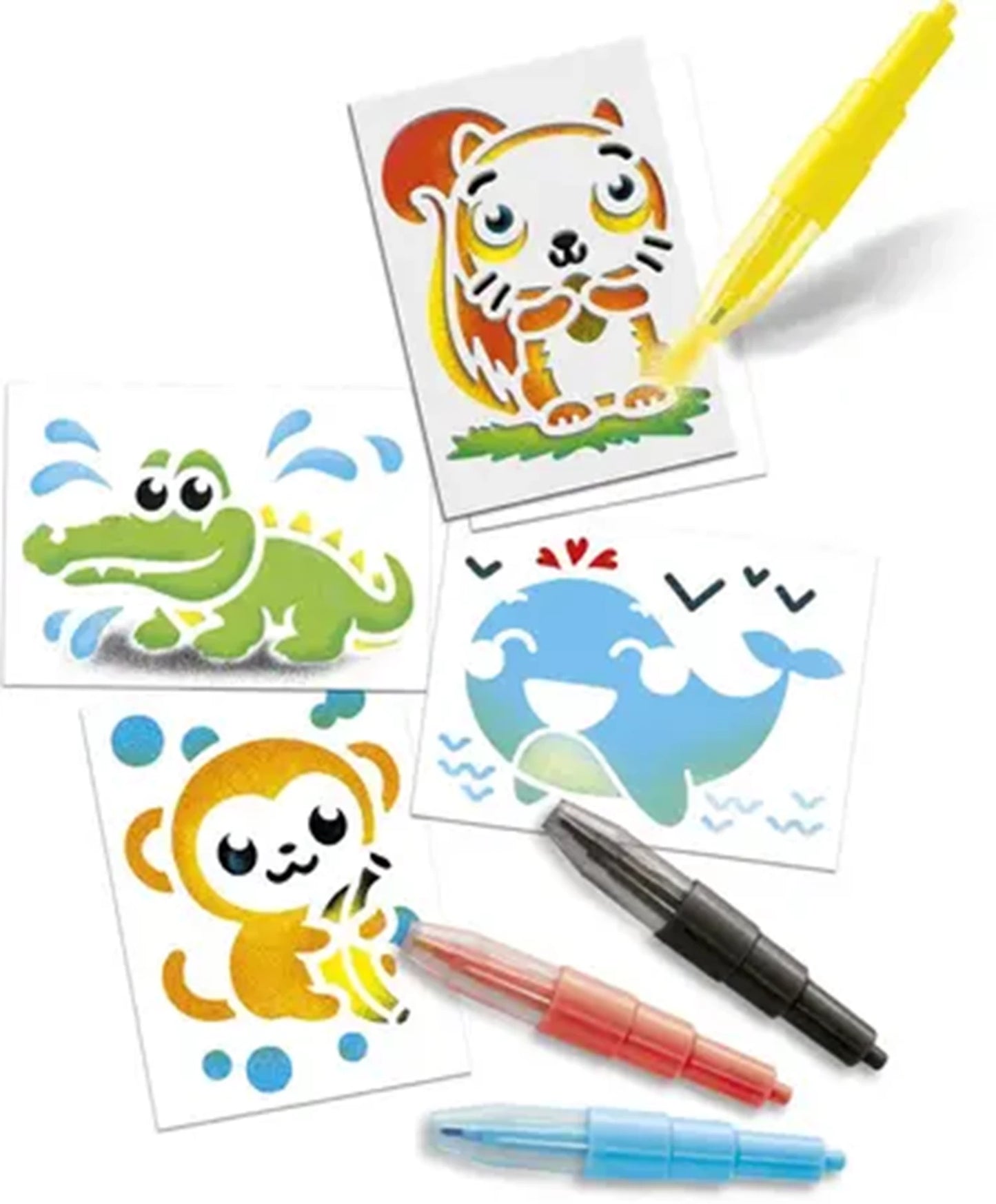 LANSAY - SPRAY-STIFT-SET BLOPENS TIER-KÜNSTLER-KIT (FR-EN-NL-DE-ES-IT) - F/D/I