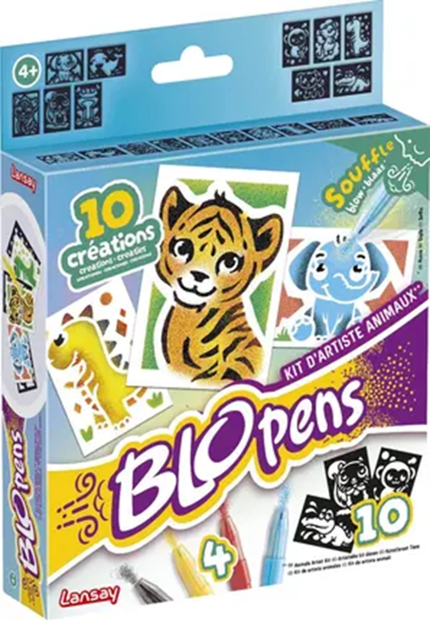 LANSAY - SPRAY-STIFT-SET BLOPENS TIER-KÜNSTLER-KIT (FR-EN-NL-DE-ES-IT) - F/D/I