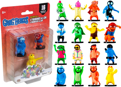 GANG BEASTS - 3 FIGURE MODELLI ASSORTITI DA 4,5 CM