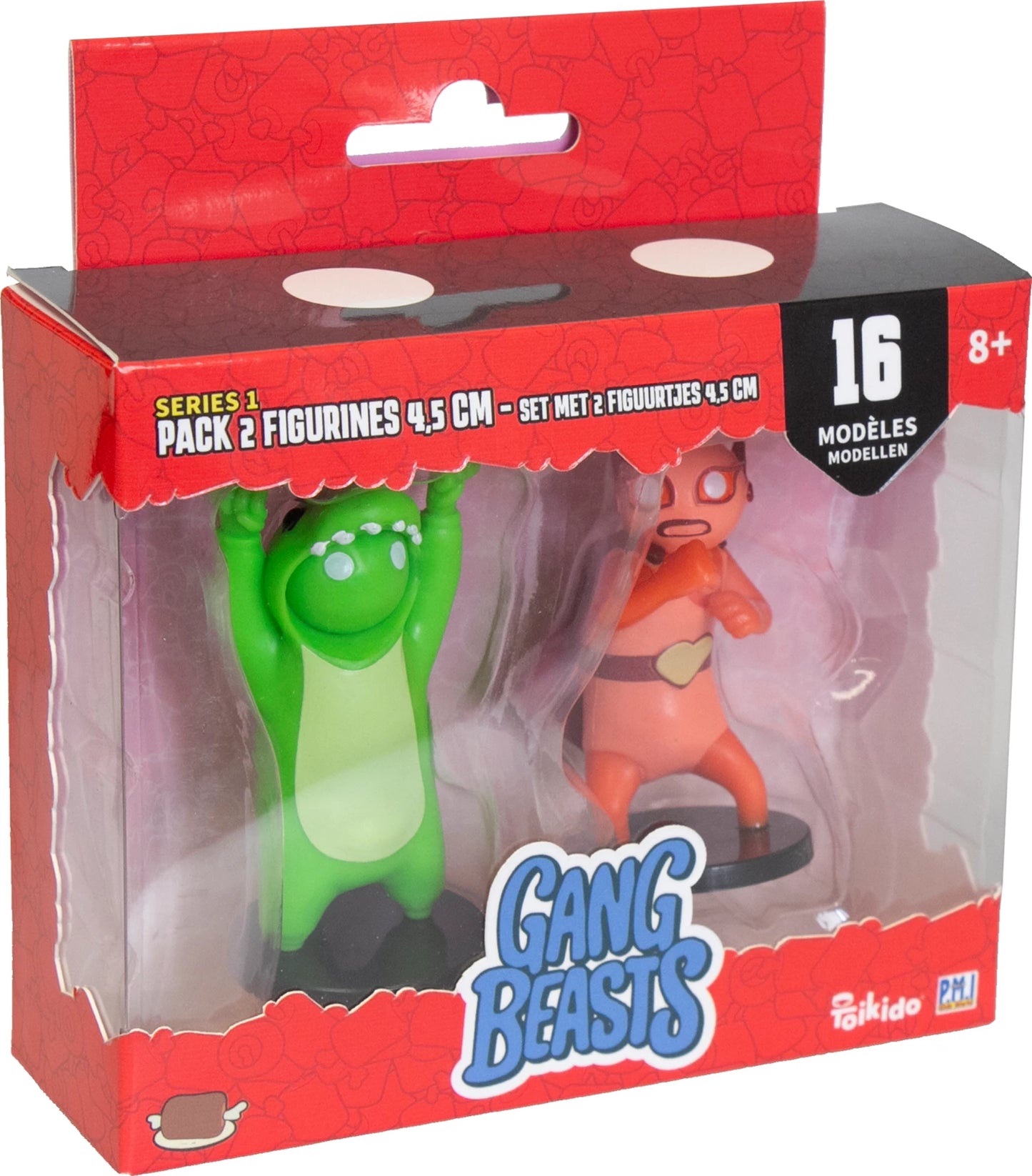 GANG BEASTS - CONFEZIONE 2 FIG. MODELLI ASSORTITI DA 4,5 CM