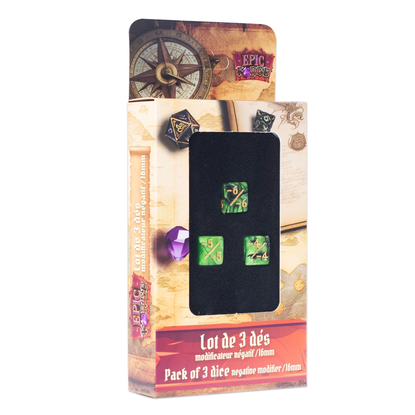 LOTTO 3 DI MODIFICATEUR NEGATIF 16MM VERT ET NOIR (ML)