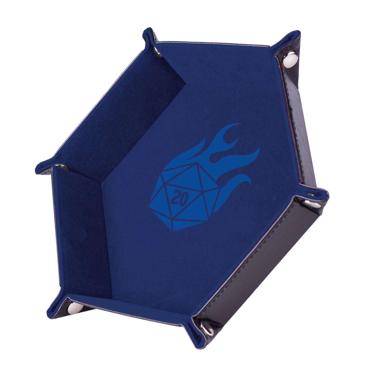 PISTE DE DES CRITICAL BLUE 19X19CM CUIR ET VELOURS (ML)