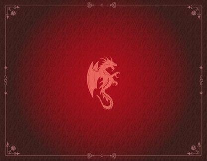 TAPIS DE JEU NÉOPRÈNE 90X70CM DRAGON ROUGE GRENAT (ML)