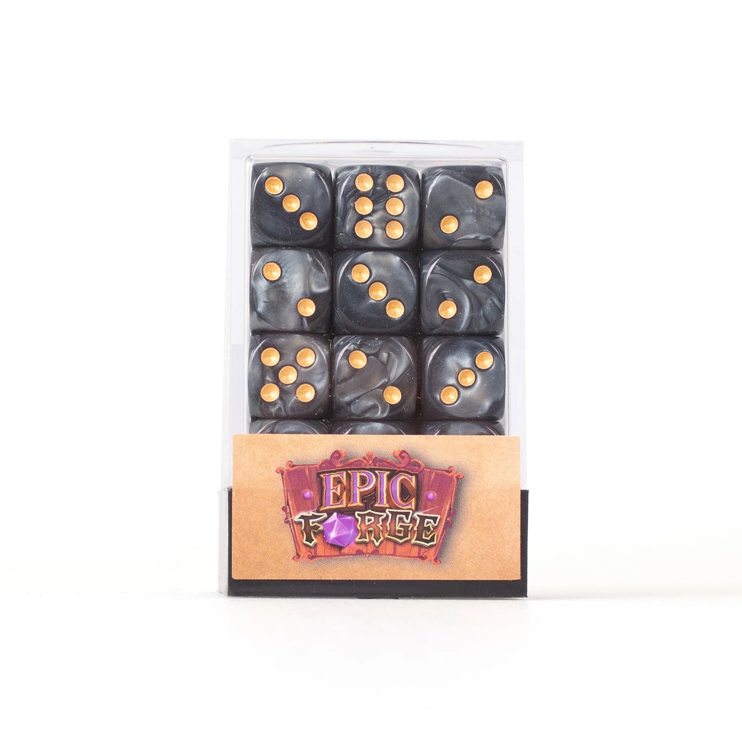 LOT DE 36 DÉS À 6 FACES 12 MM NOIR (ML)