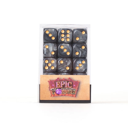 LOT DE 36 DÉS À 6 FACES 12 MM NOIR (ML)
