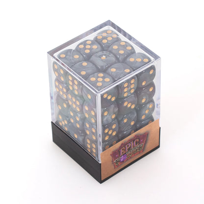 LOT DE 36 DÉS À 6 FACES 12 MM NOIR (ML)