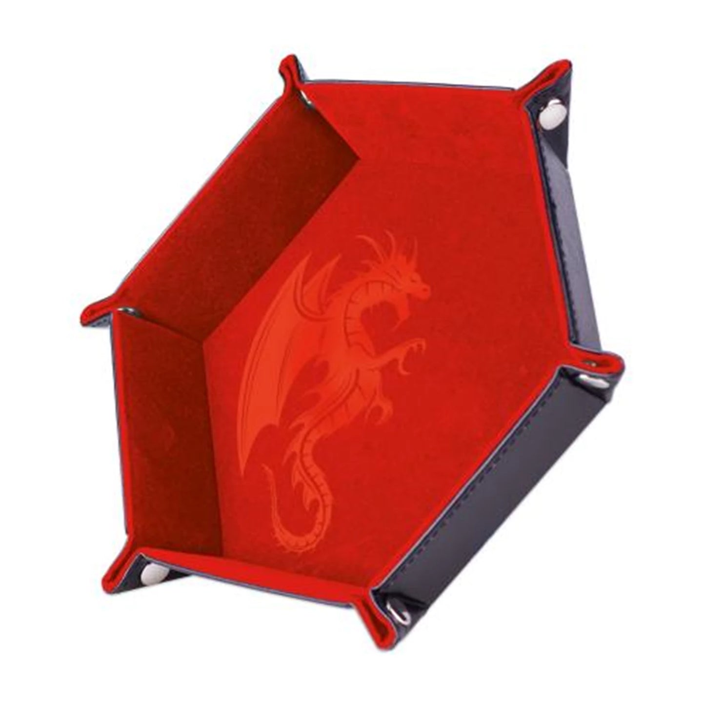 PISTA DEL DRAGON ROUGE 19X19CM CUIR ET VELOURS (ML)