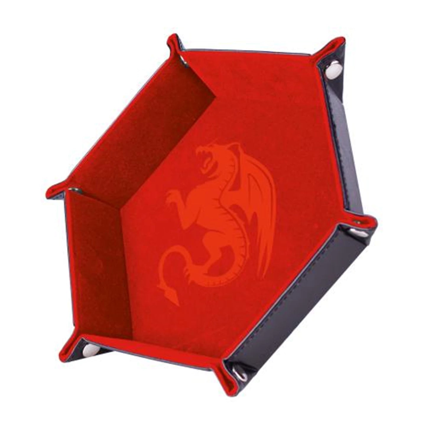 PISTE DE DES RED DRAGON 19X19CM CUIR ET VELOURS (ML)