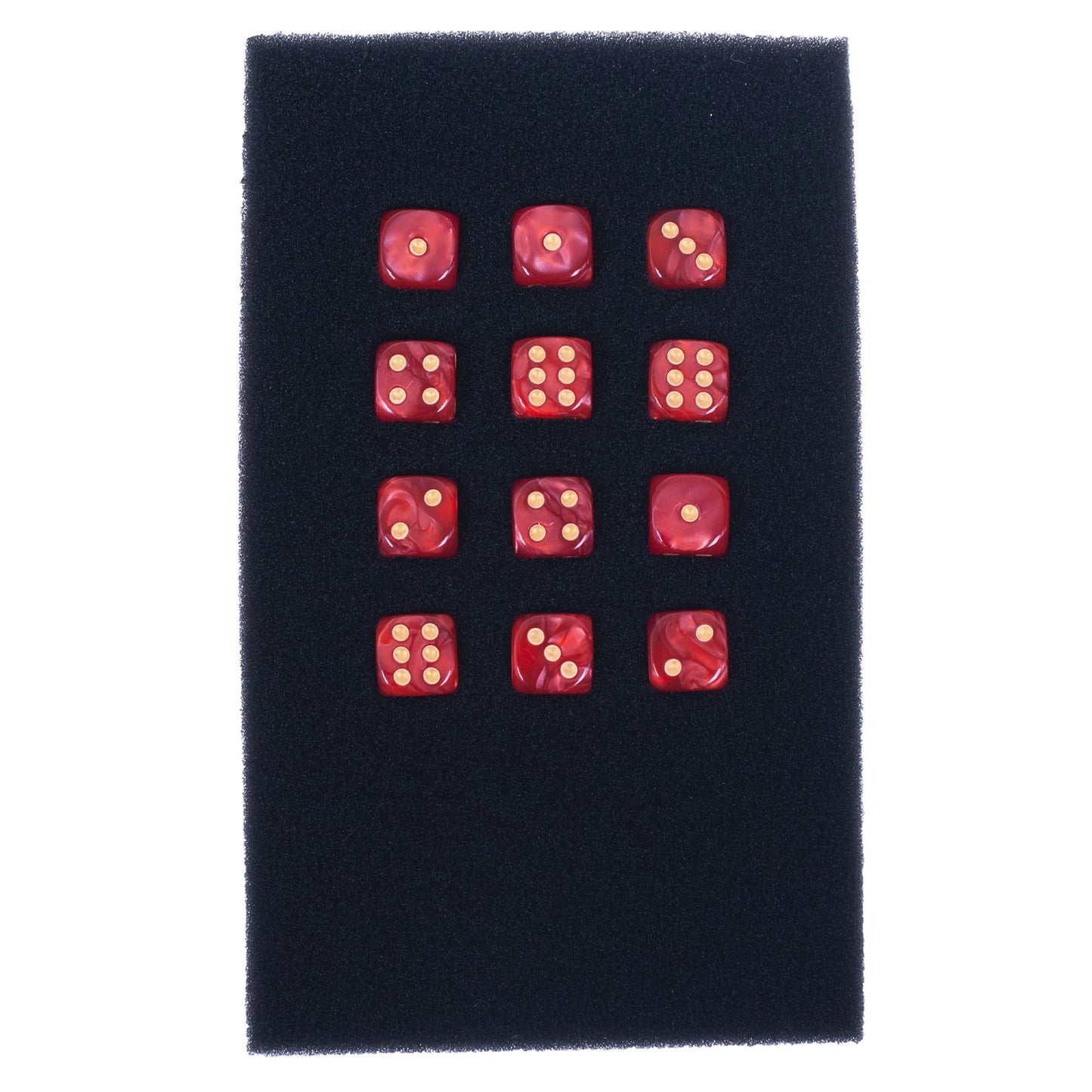 LOTTO 12 DES D6 12MM ROUGE (ML)
