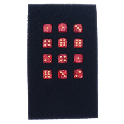 LOTTO 12 DES D6 12MM ROUGE (ML)