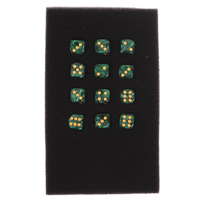 LOT 12 DES D6 12MM VERT (ML)
