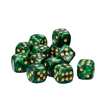 LOT 12 DES D6 12MM VERT (ML)