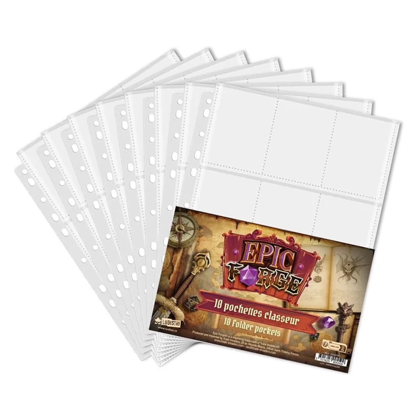 EPIC FORGE - DISPLAY MIT 10 PACKUNGEN À 10 KARTENAUFBEWAHRUNGSBLÄTTERN FÜR C - ML