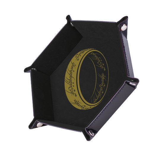 EPIC FORGE - BAC À DÉS LOTR YELLOWRING 19X19CM CUIR ET VELOURS (ML) - ML