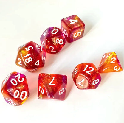 LOS 7 HARZKASTEN VIOLETT UND ORANGE PAILLETTEN (ML)