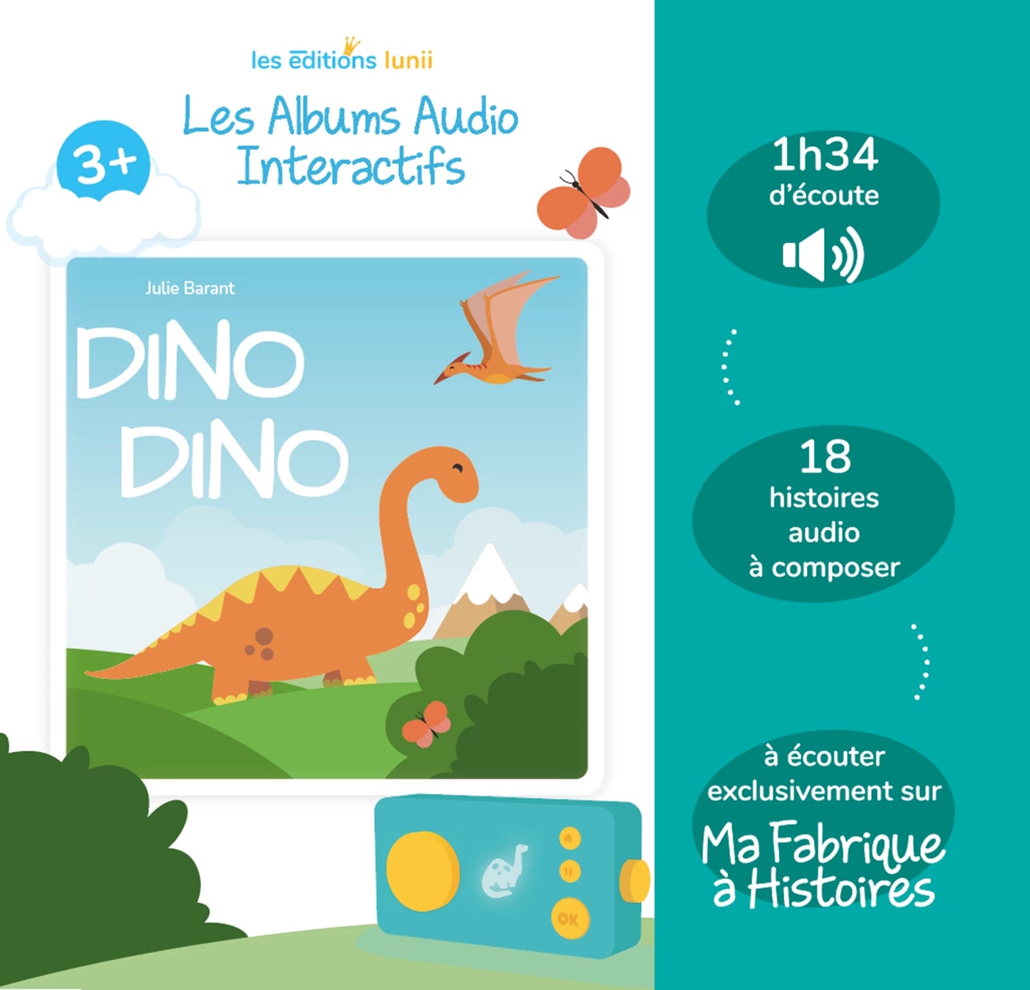 LUNII INTERAKTIVES HÖRBUCH DINO DINO 3+ (FR)